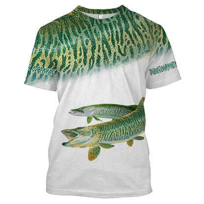 Frenzidea Musky Tournament Fishing Customize Name 3D Shirts