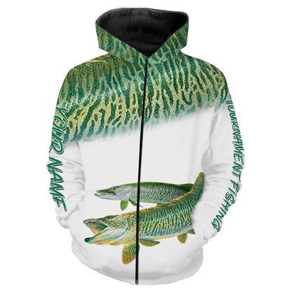 Frenzidea Musky Tournament Fishing Customize Name 3D Shirts