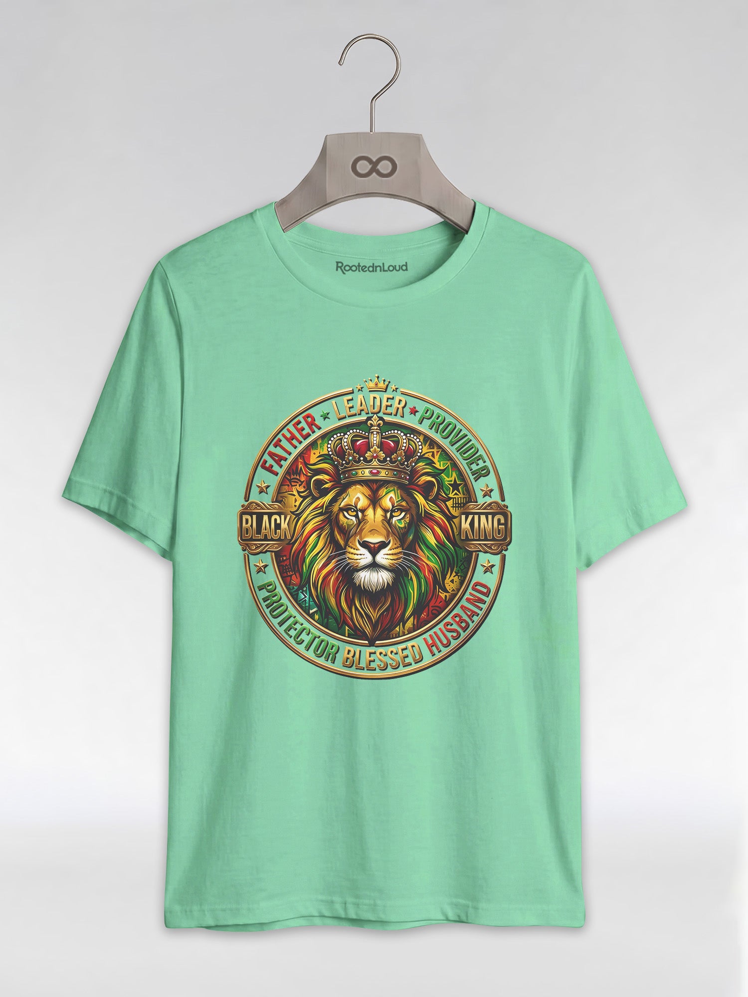 The Royal Patriarch: Proud Black Dad & Husband Graphic T-Shirt - RootednLoud