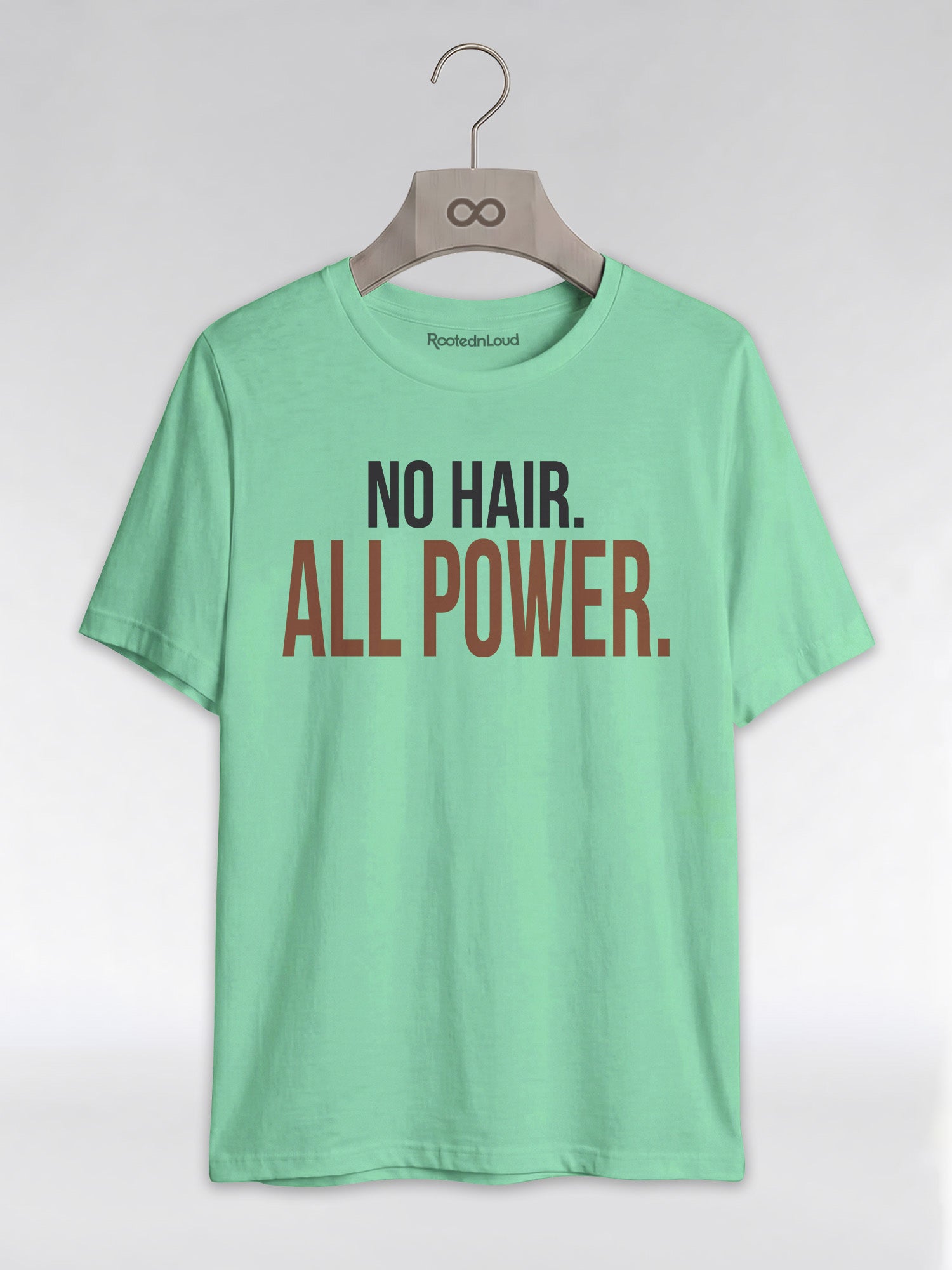No Hair All Power T-Shirt: Bald Pride Empowerment Graphic T-Shirt - RootednLoud