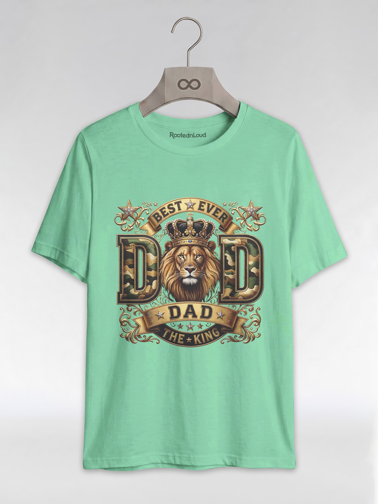 Best Ever Black Dad: Lion King Crown Graphic T-Shirt - RootednLoud