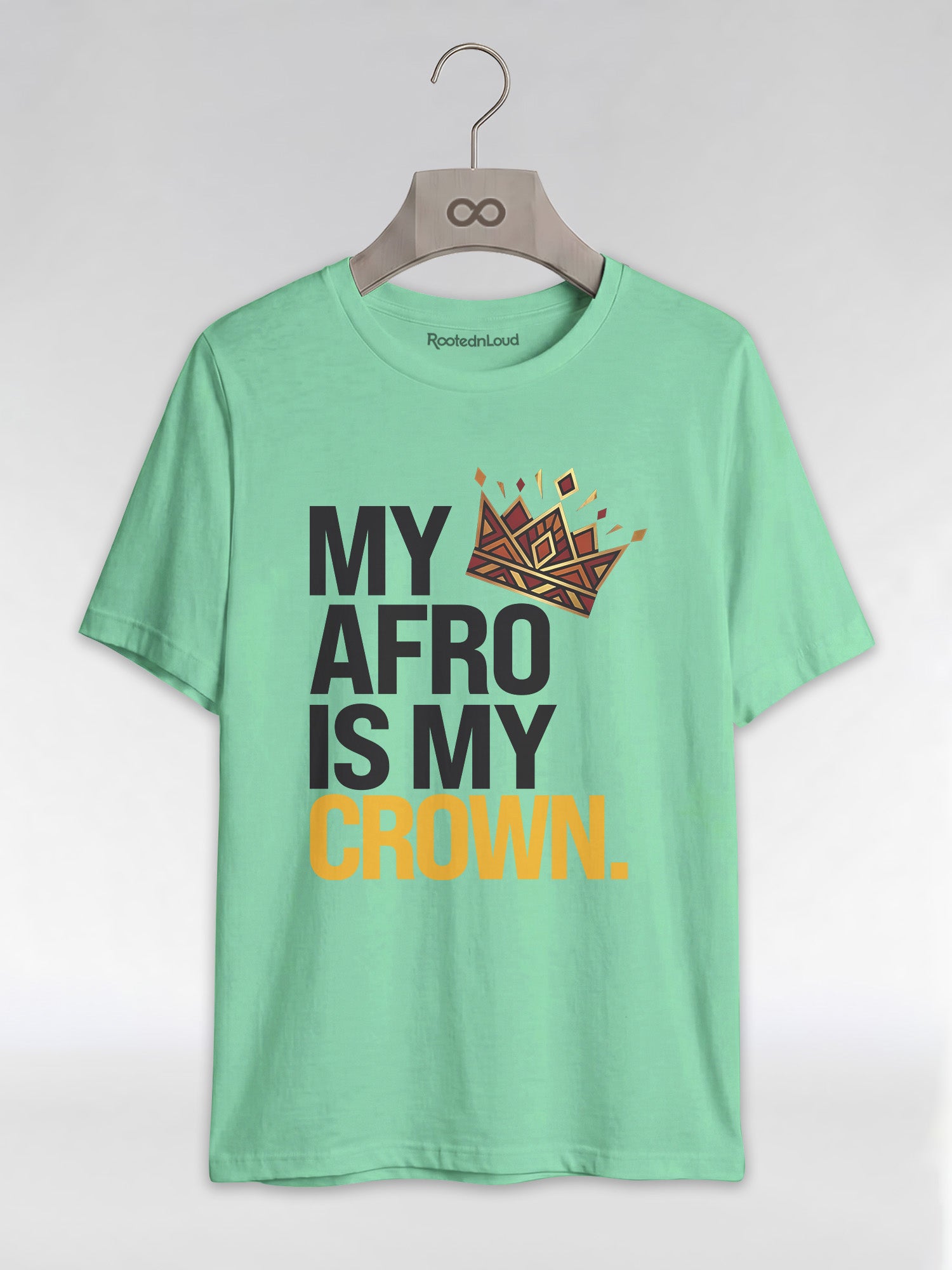 My Afro Is My Crown: Tribal Crown Black Queen Graphic T-Shirt - RootednLoud