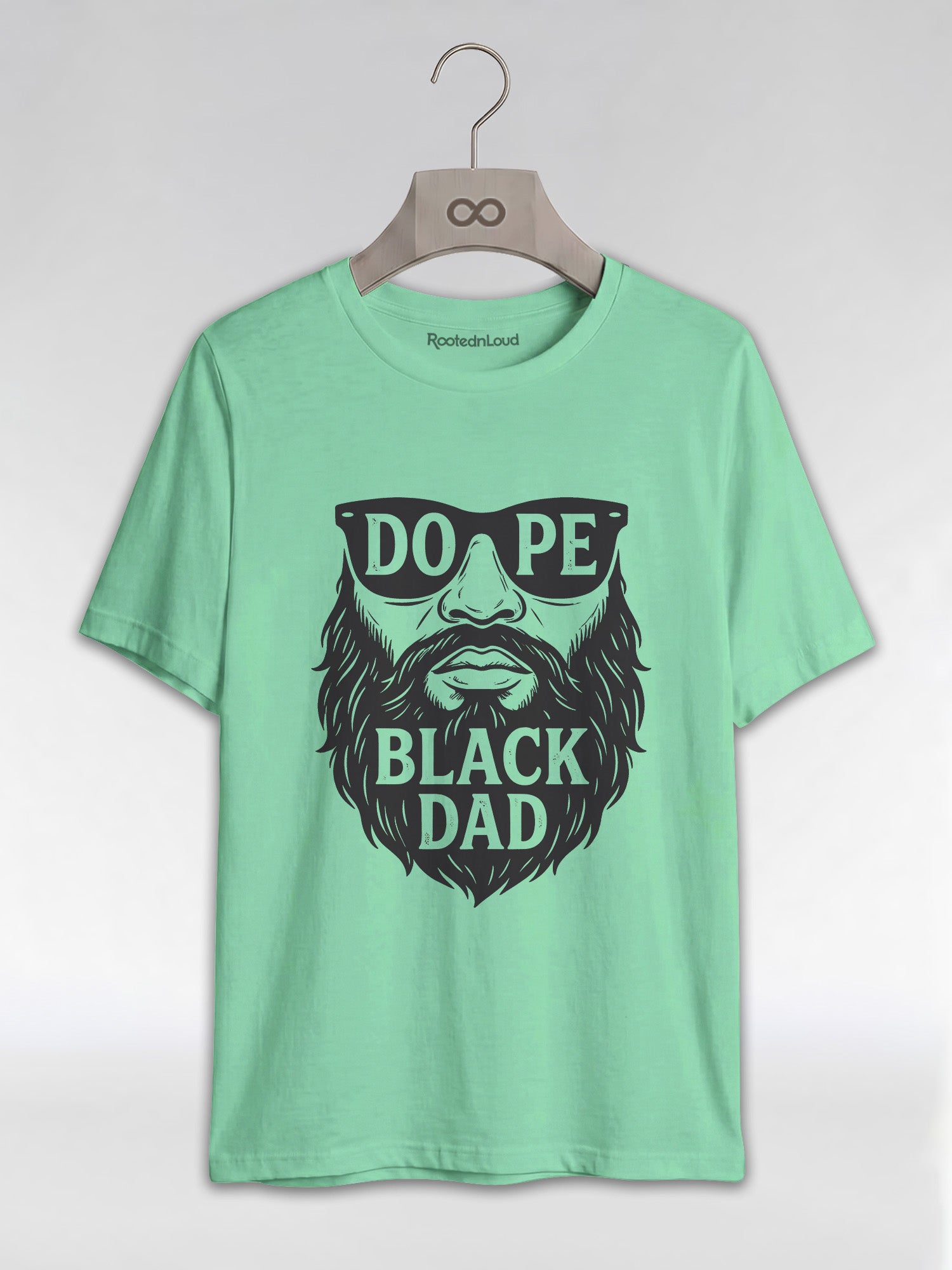 Dope Black Dad: The Bearded King Graphic T-Shirt - RootednLoud