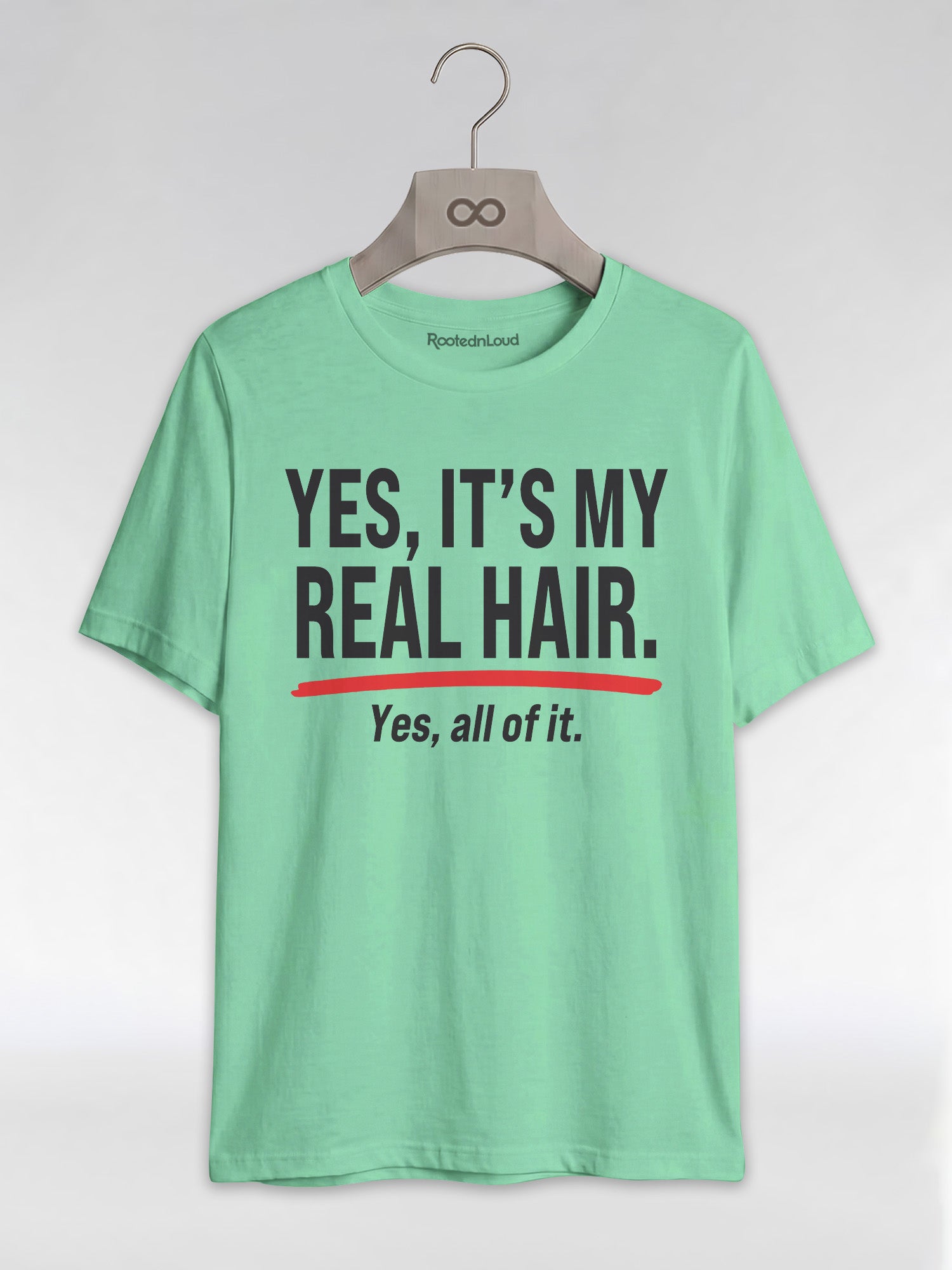Yes It's My Real Hair: Sassy Black Queen Graphic T-Shirt - RootednLoud
