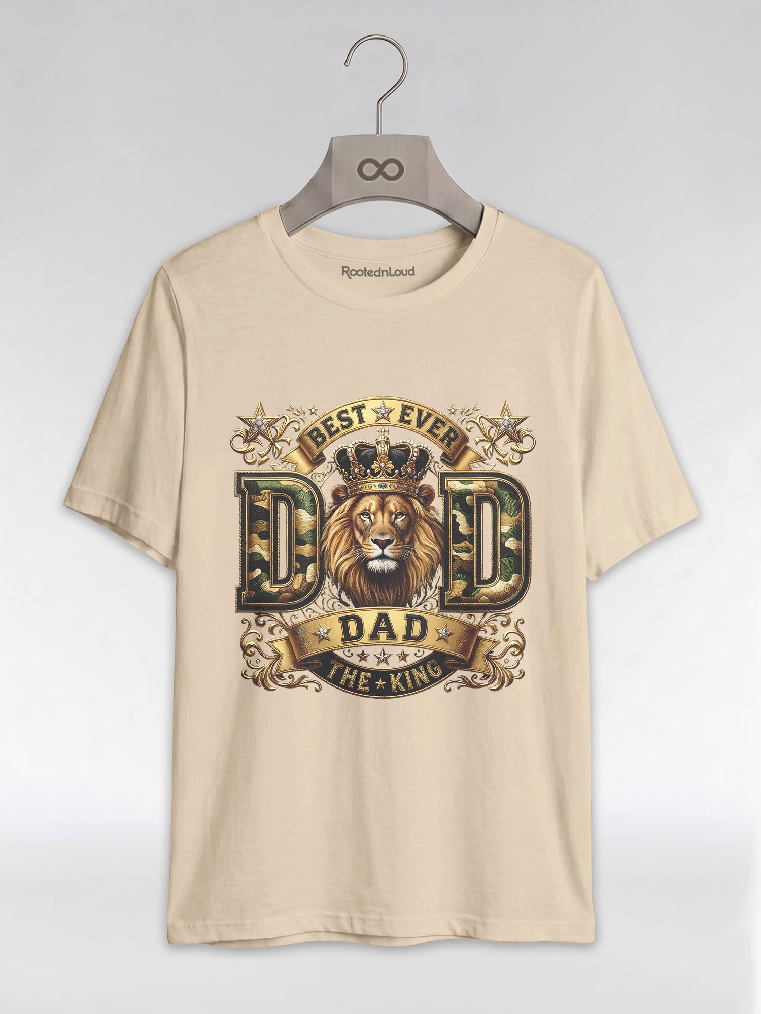 Best Ever Black Dad: Lion King Crown Graphic T-Shirt - RootednLoud