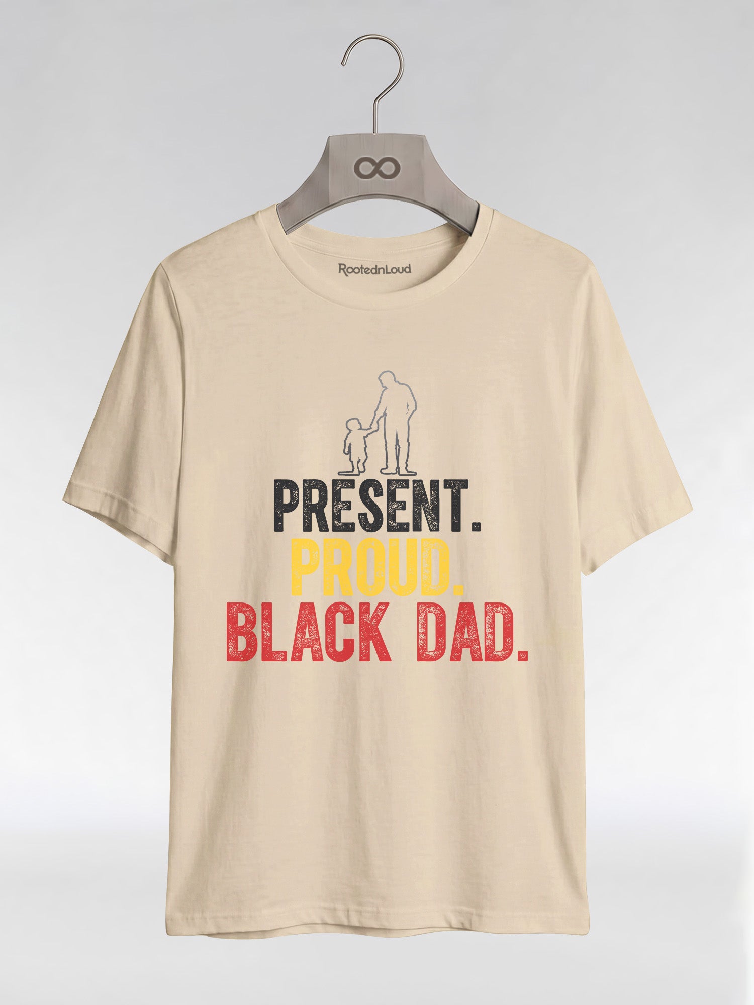 Present Proud Black Dad: The Active Father Graphic T-Shirt - RootednLoud
