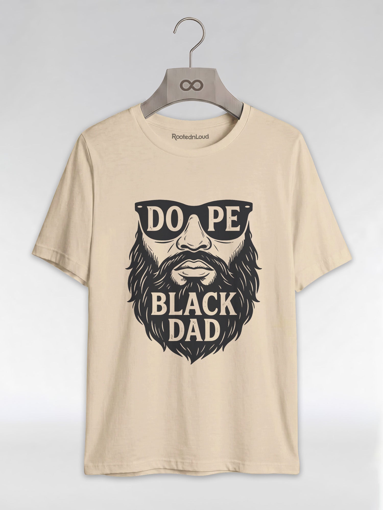 Dope Black Dad: The Bearded King Graphic T-Shirt - RootednLoud