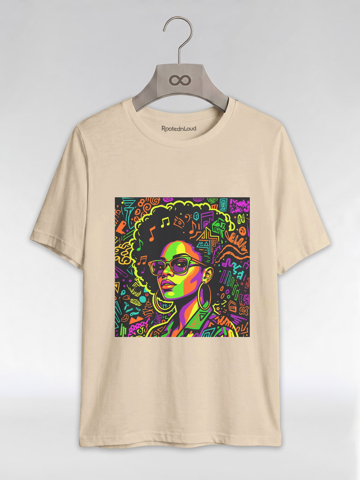 Black Girl Magic: Musical Neon Pop Art Graphic T-Shirt - RootednLoud