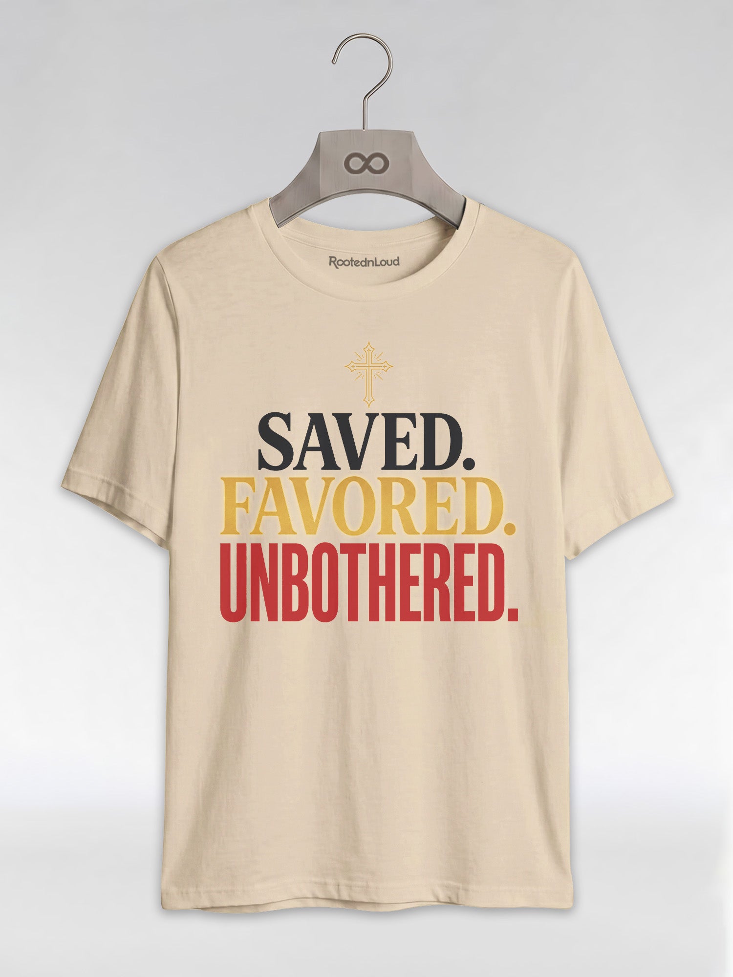 Saved Favored Unbothered T-Shirt: Christian Faith Graphic T-Shirt - RootednLoud
