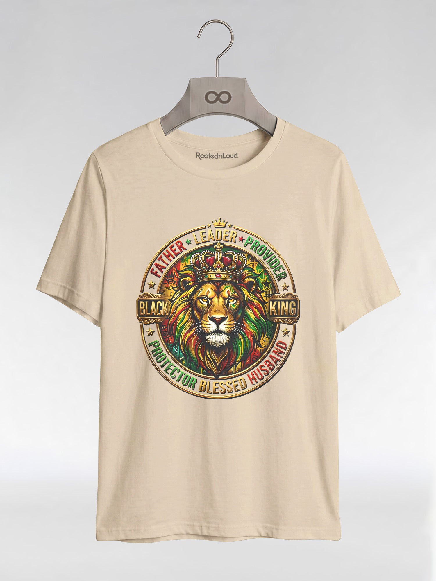 The Royal Patriarch: Proud Black Dad & Husband Graphic T-Shirt - RootednLoud
