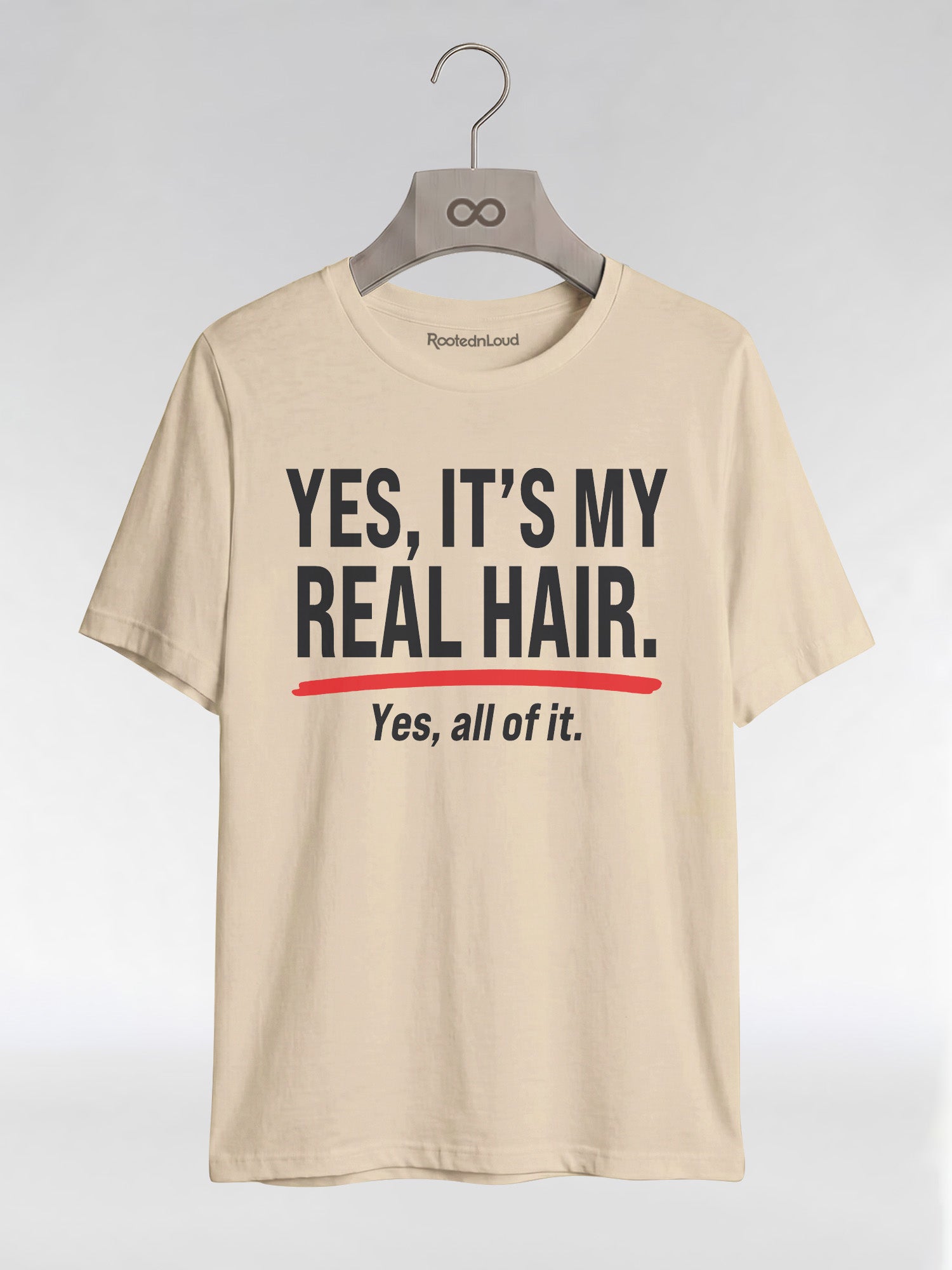Yes It's My Real Hair: Sassy Black Queen Graphic T-Shirt - RootednLoud