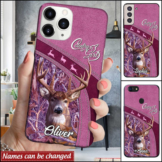 Frenzidea Country Girl Love Deer Hunting Personalized Name Phone Case