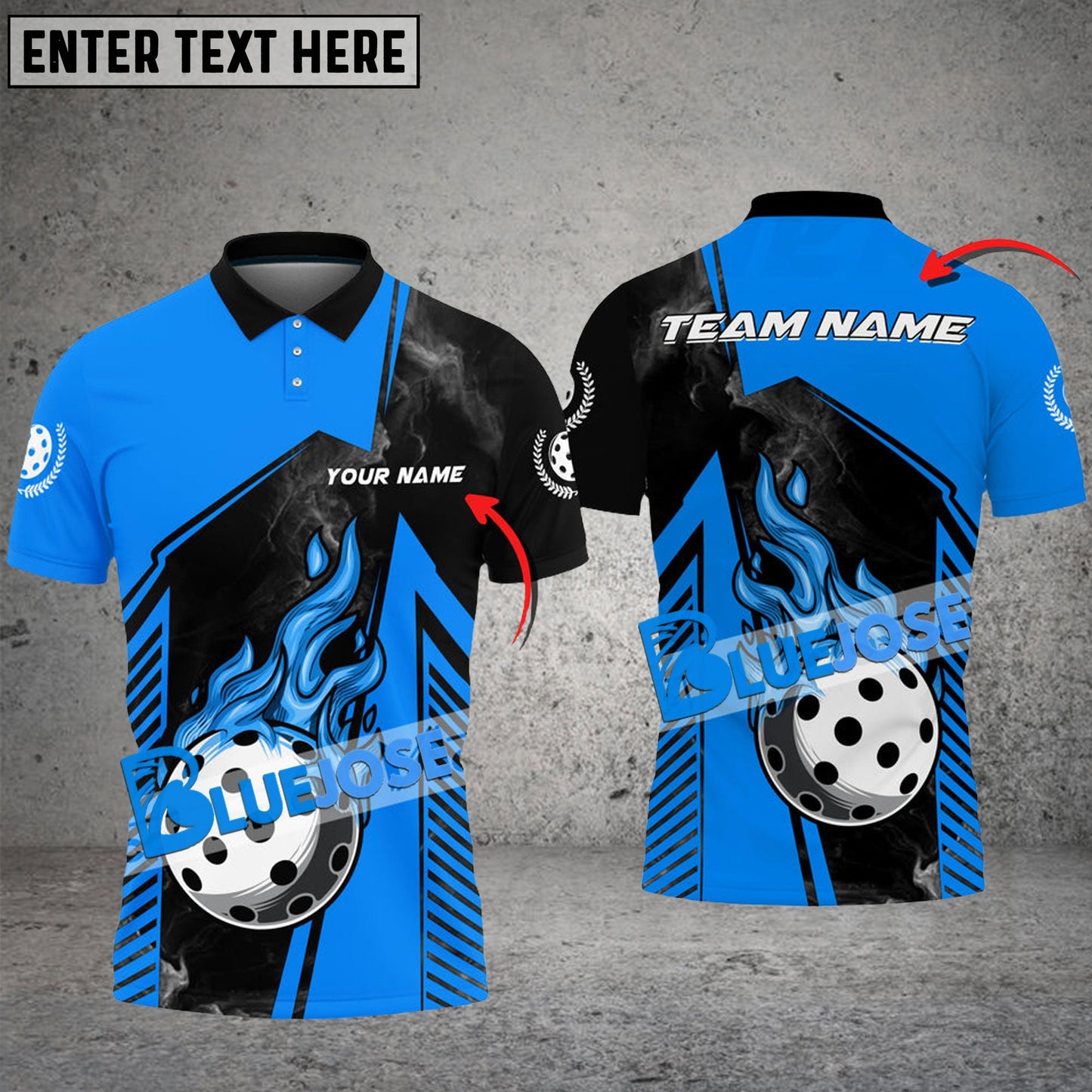 Frenzidea Pickleball Fire Down Personalized Name, Team Name Unisex Shirt (4 Colors)