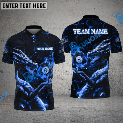 Frenzidea Billiards Ball 8 Dragon's Palm Personalized Name, Team Name Unisex Shirt ( 4 Colors )