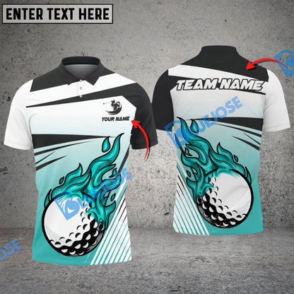 Frenzidea Golf Peace Fire Customized Name, Team Name 3D Shirts (4 Colors)