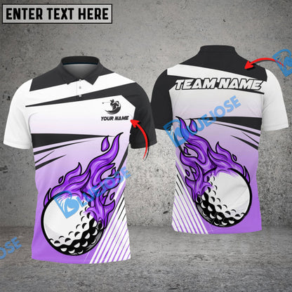 Frenzidea Golf Peace Fire Customized Name, Team Name 3D Shirts (4 Colors)