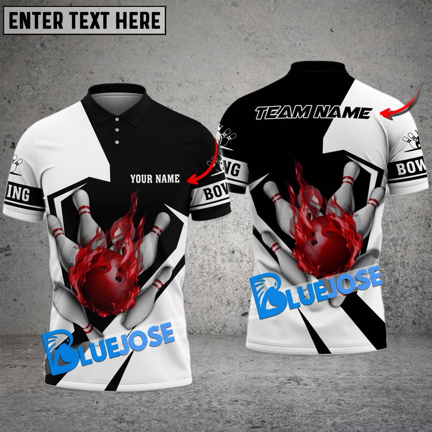 Frenzideas Bowling Diamond Line Customized Name, Team Name 3D Shirt