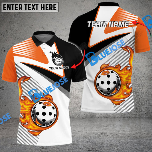Frenzidea Pickleball Orange Arrow Personalized Name, Team Name Unisex Shirt