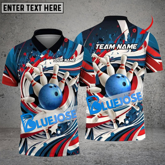 Frenzideas Bowling American Tornado Customized Name, Team Name 3D Shirt