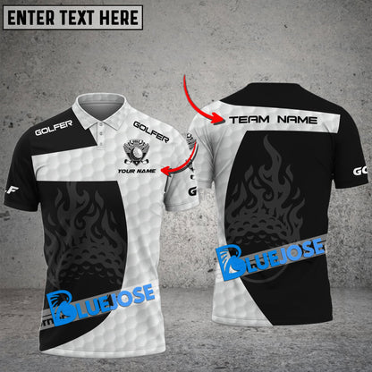 Frenzidea Golf Classic Fire Customized Name, Team Name 3D Shirts (4 Colors)