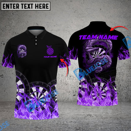 Frenzidea Darts Snake On Fire Personalized Name, Team Name 3D Shirt (4 Colors)