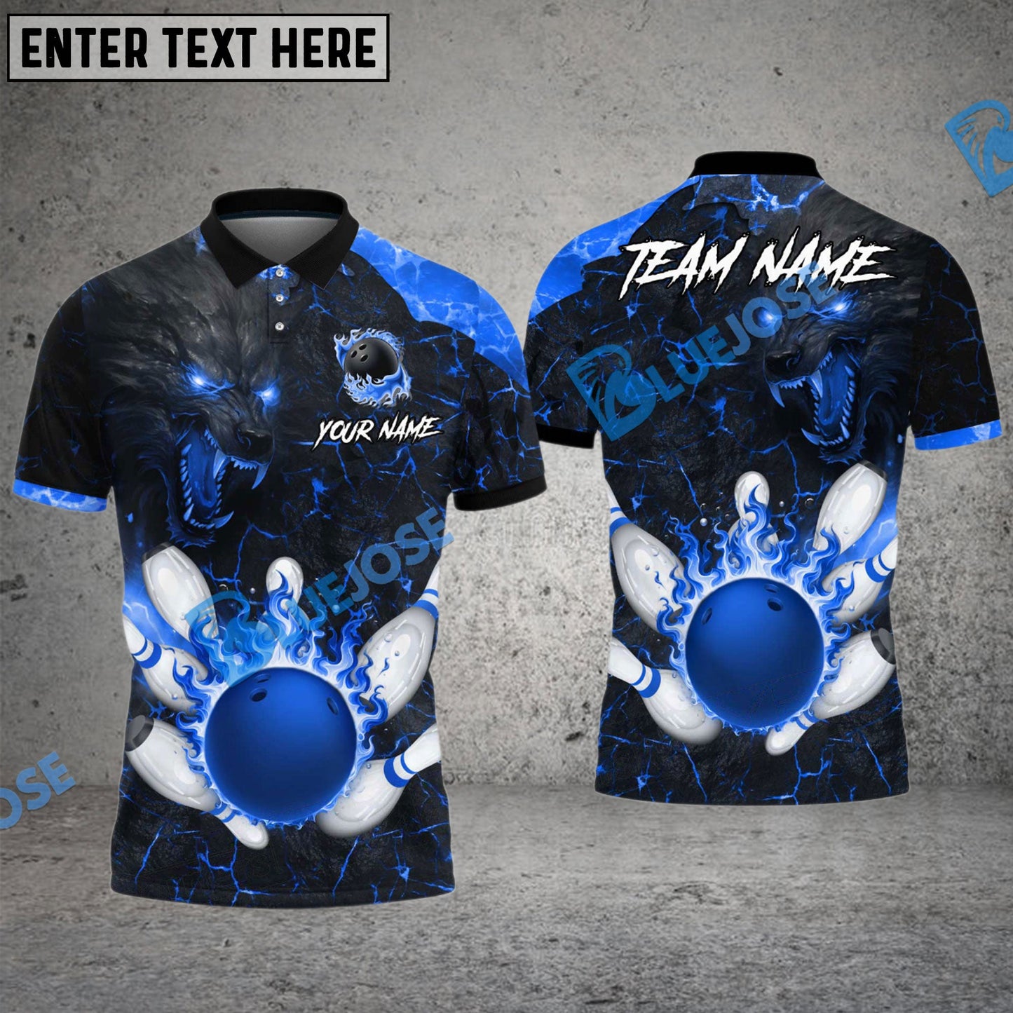 Frenzidea Bowling And Pins Flame Fenrir Customized Name 3D Shirt (4 Colors)