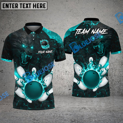 Frenzidea Bowling And Pins Flame Fenrir Customized Name 3D Shirt (4 Colors)