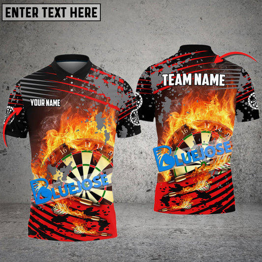 Frenzidea Darts Flame Sport Jerseys Personalized Name, Team Name 3D Shirt (4 Colors)