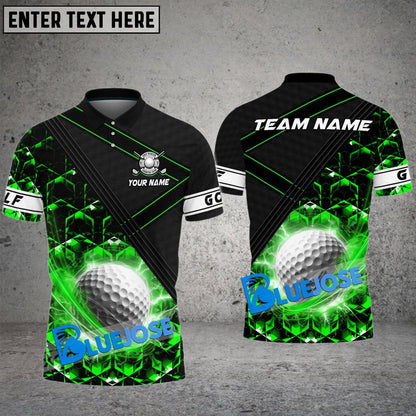 Frenzidea Golf Glowing Ball Customized Name, Team Name 3D Shirts ( 6 Colors)
