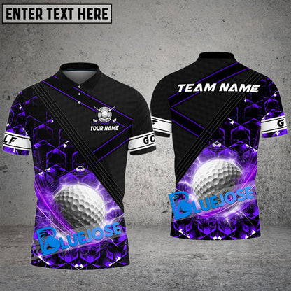 Frenzidea Golf Glowing Ball Customized Name, Team Name 3D Shirts ( 6 Colors)