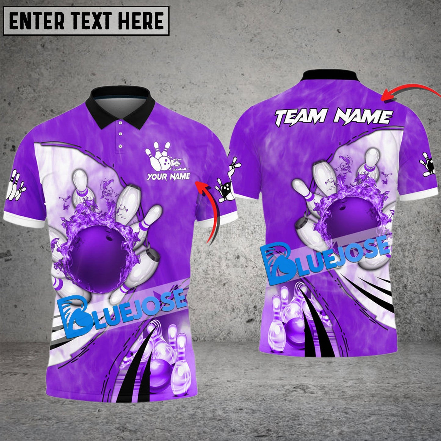 Frenzideas Bowling And Pins Flaming Sport Jersey Multicolor Customized Name 3D Shirt ( 4 Colors )