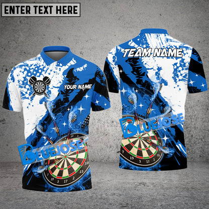 Frenzidea Darts Paint Slash Flame Personalized Name, Team Name 3D Shirt (4 Colors)