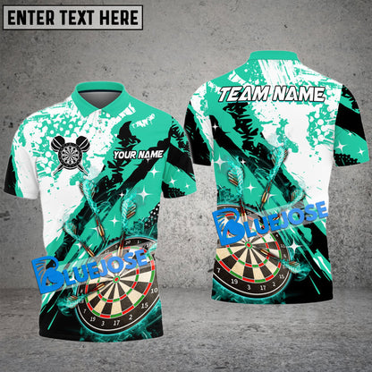 Frenzidea Darts Paint Slash Flame Personalized Name, Team Name 3D Shirt (4 Colors)
