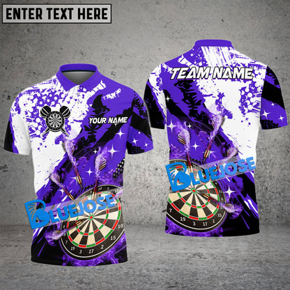 Frenzidea Darts Paint Slash Flame Personalized Name, Team Name 3D Shirt (4 Colors)