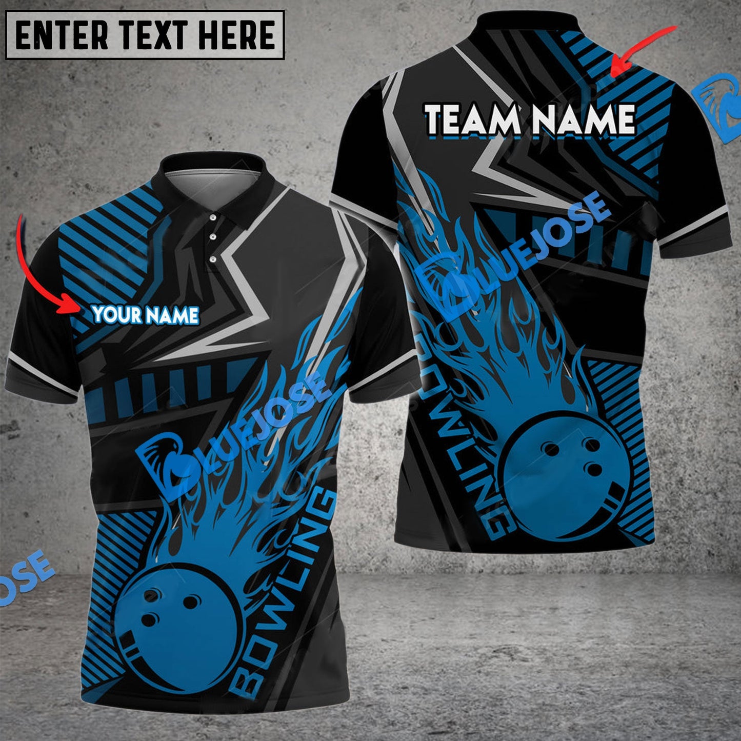 Frenzideas Bowling And Pins Flame Sport Jersey Multicolor Customized Name 3D Shirt ( 4 Colors )