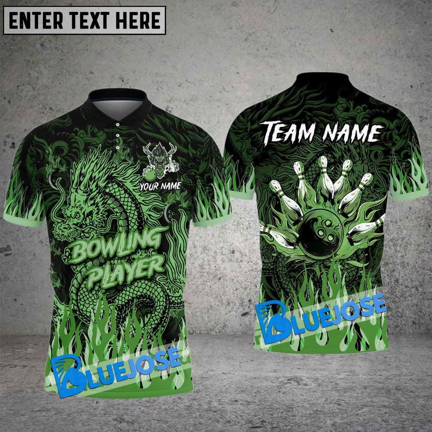 Frenzideas Bowling And Pins Upper High Dragon Customized Name 3D Shirt ( 6 Colors)