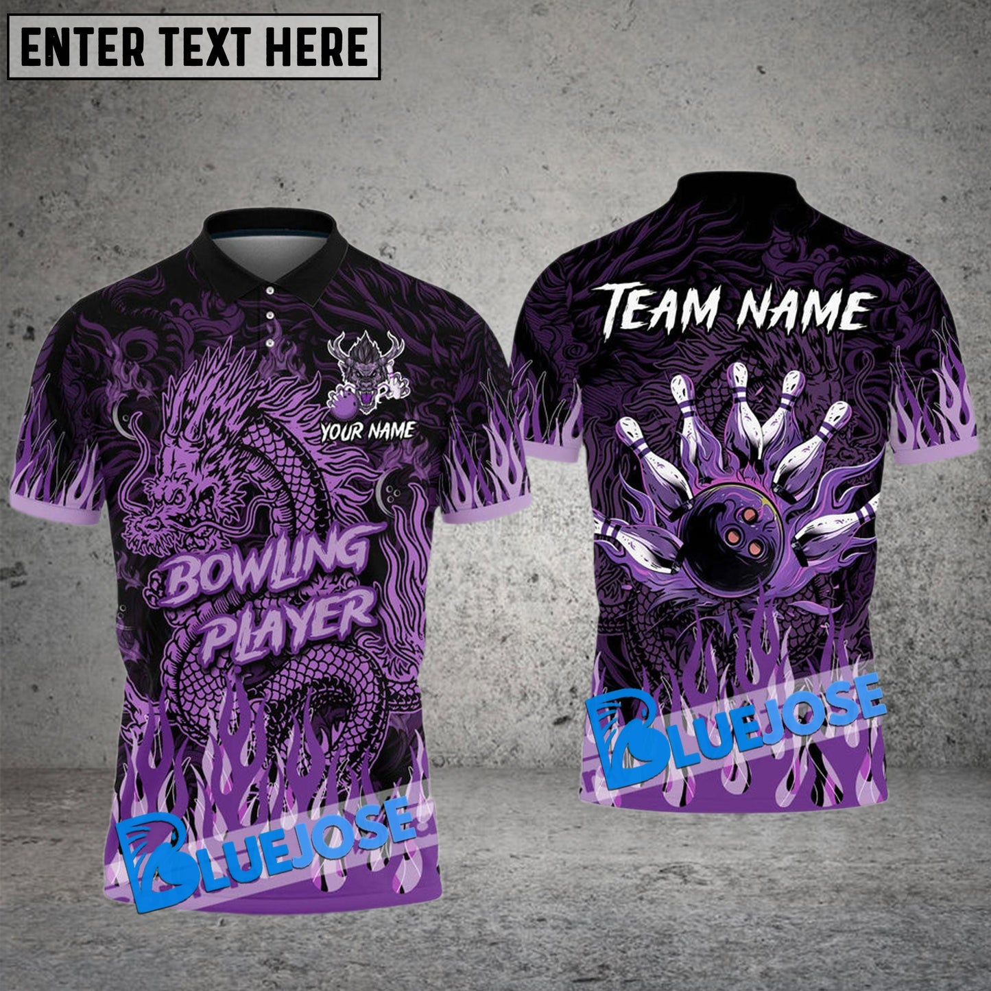 Frenzideas Bowling And Pins Upper High Dragon Customized Name 3D Shirt ( 6 Colors)