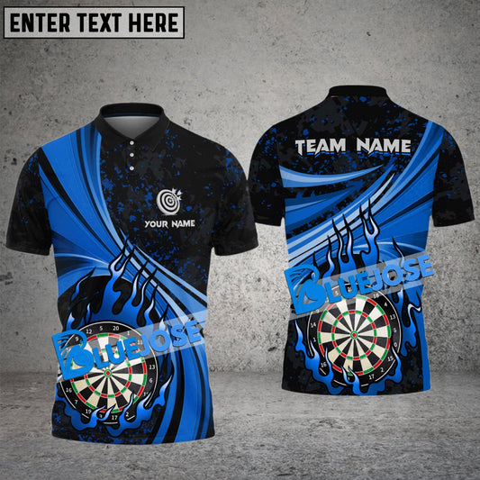 Frenzidea Darts Animated Flame Personalized Name, Team Name 3D Shirt (4 Colors)