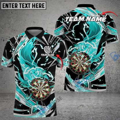 Frenzidea Darts Thunder Wind Aura Personalized Name, Team Name 3D Shirt (4 Colors)