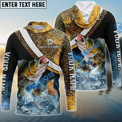 Frenzidea Walleye Fishing Skin Water Custom Name & Team Name 3D Shirts