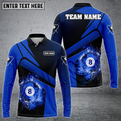 frenzidea Billiards Galaxy Blue Personalized Name, Team Name Unisex Shirt