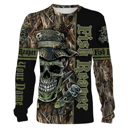 Frenzidea Halloween Fish Reaper Customize Name Fishing Shirts