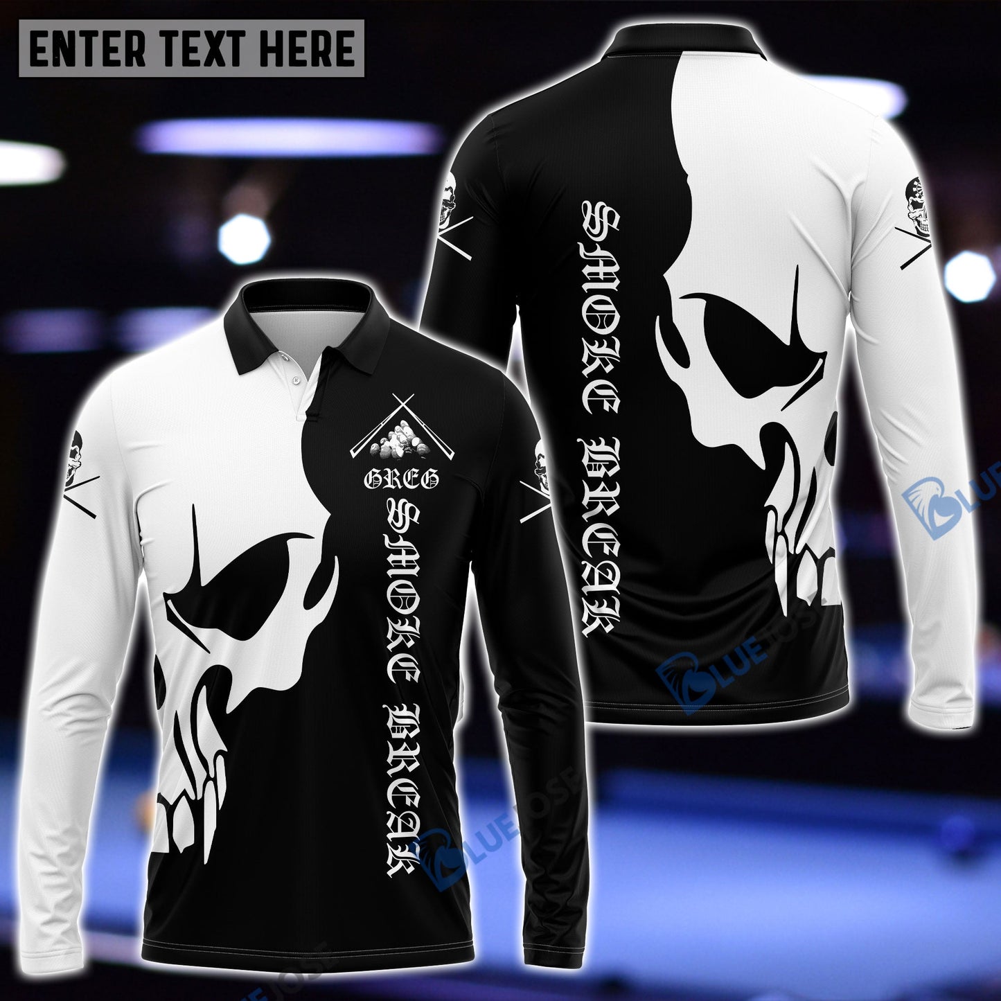 Frenzidea Billiard Skull Smoke Break 3D Shirt