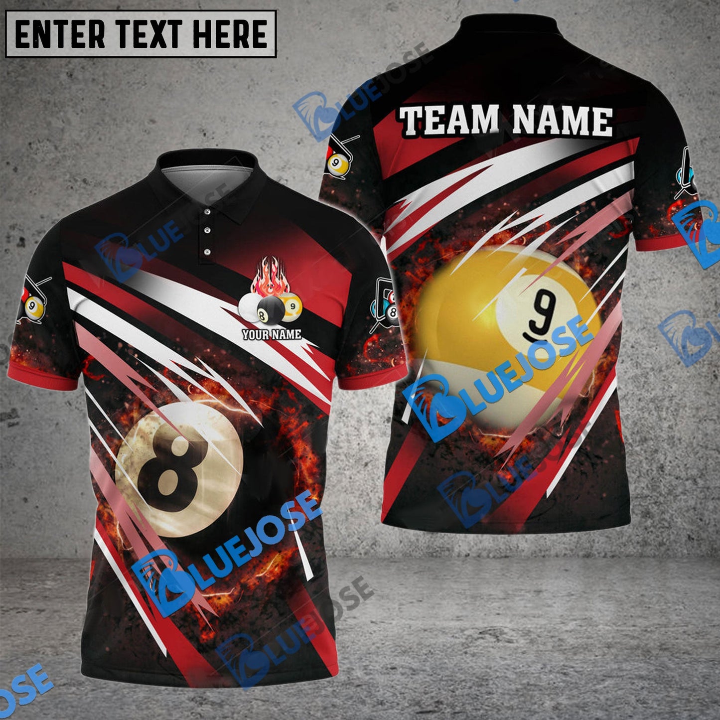 Frenzidea Billiards Explosion Personalized Name, Team Name Unisex Shirt ( 6 Colors )