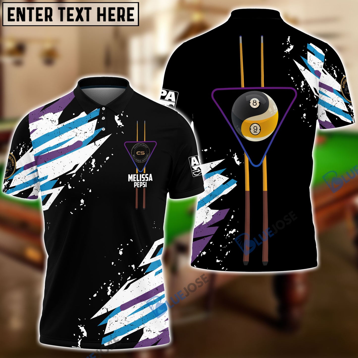 frenzidea Billiards Personalized Polo Shirt For Melissa Holt
