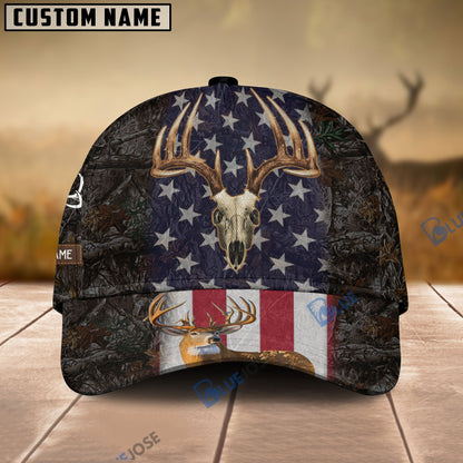 Frenzidea Hunting US Flag Pattern Personalized Name Cap