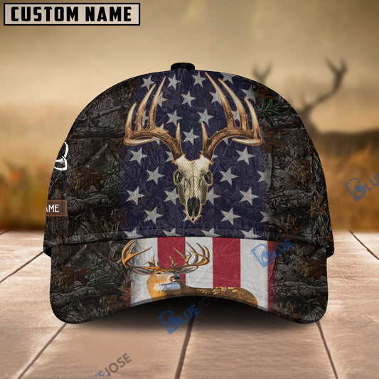 Frenzidea Hunting US Flag Pattern Personalized Name Cap