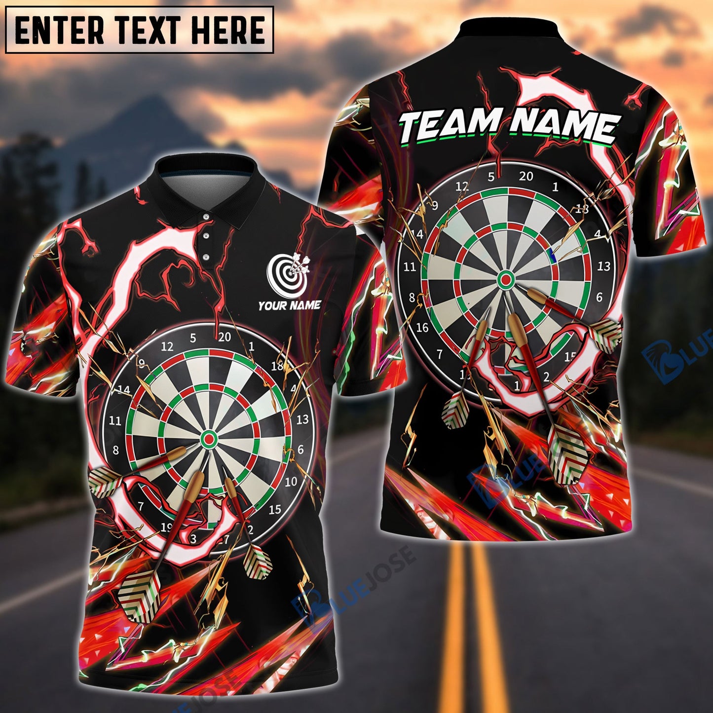 Frenzidea Breath Of Thunder Darts Personalized Name, Team Name 3D Shirt (6 Colors)