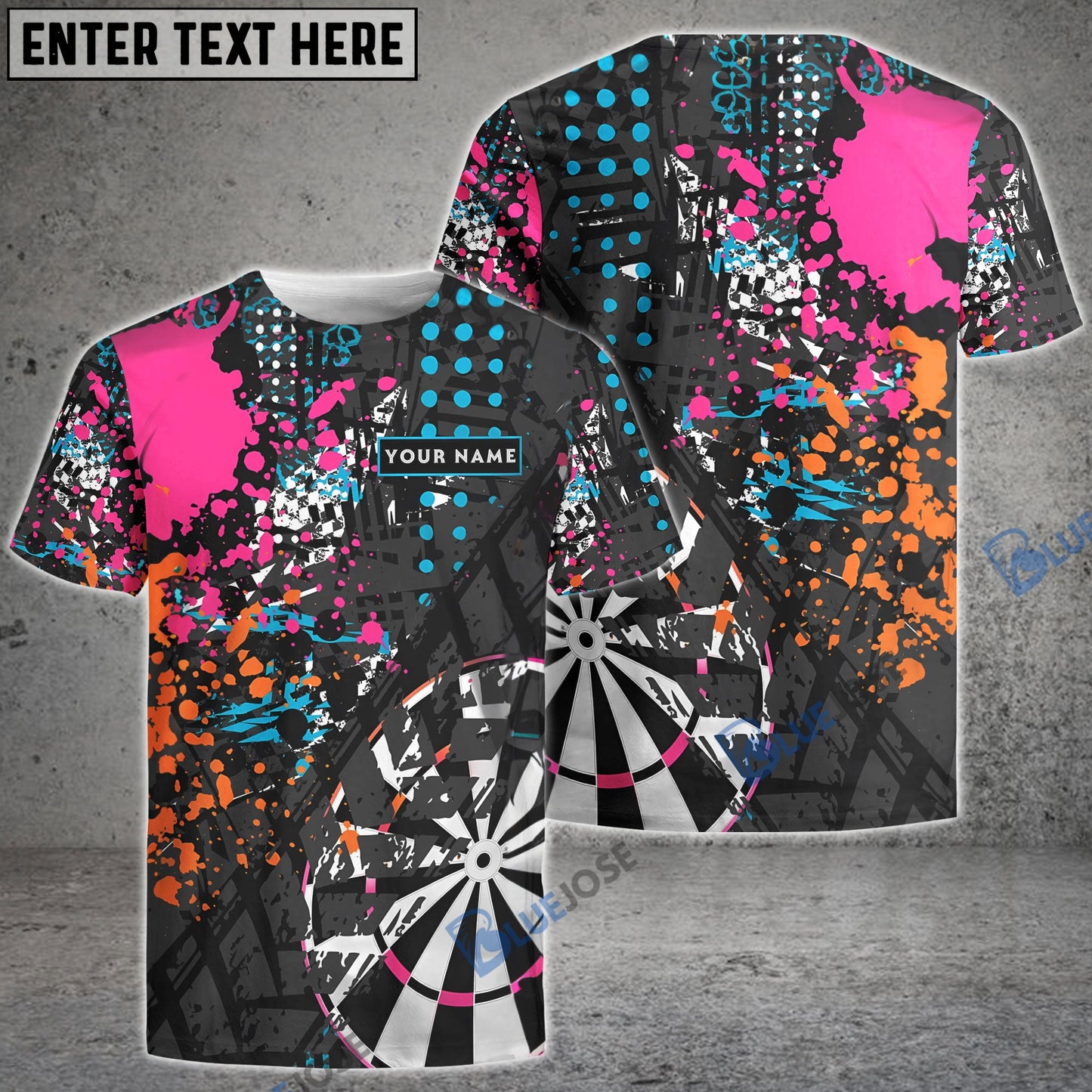 Frenzidea Darts Colorful Personalized Name 3D Shirt