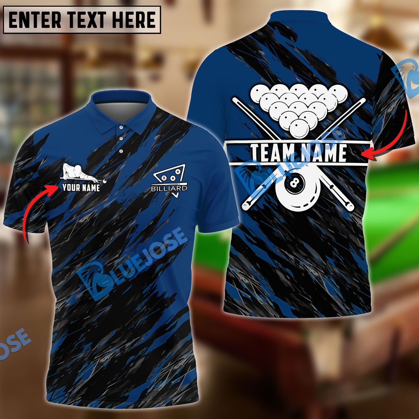 Frenzidea Billiards Ball 8 New Life Personalized Name, Team Name Unisex Shirt ( 4 Colors )